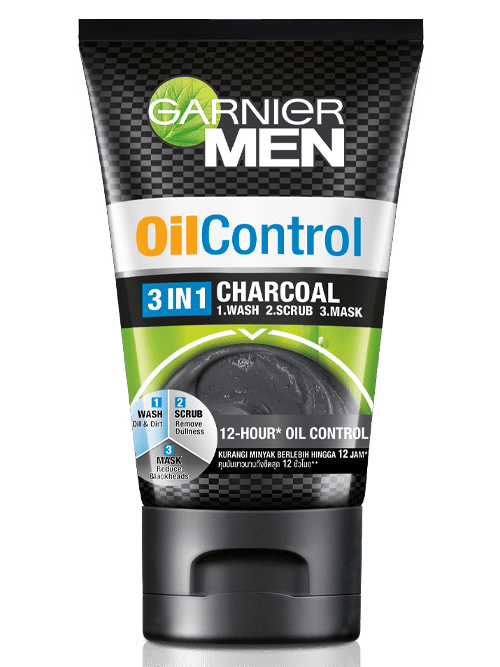 Garnier Men Oil Control 3-in-1 Charcoal Foam